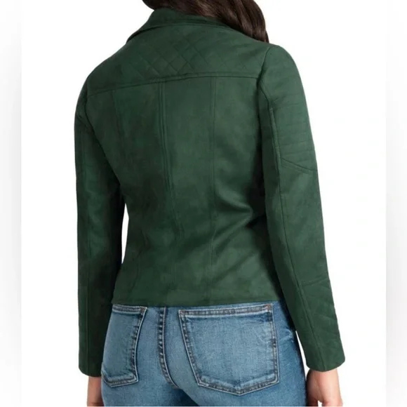 KUT from the KLOTH Jeans Women Quinn Vegan Suede Moto Jacket Top Size XS NWT - Picture 9 of 9